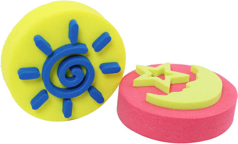 12PCS Painting Stamper Double-Side Sponge Stamper Paint Drawing Sponges EVA Painting Sponges Foam for Crafts DIY, Assorted Shapes...