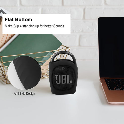 TXEsign Silicone Protective Carrying Case Compatible with JBL Clip 4 - Portable Mini Bluetooth Speaker Carrying Stand Up Cover Pouch for JBL Clip ...
