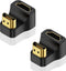 Poyiccot 8K HDMI 180 Degree Adapter, U Shaped HDMI Adapter, Down Angle HDMI 2.1 Male to Female Adapter 48Gbps HDMI Extender Adapter with LED Indic...