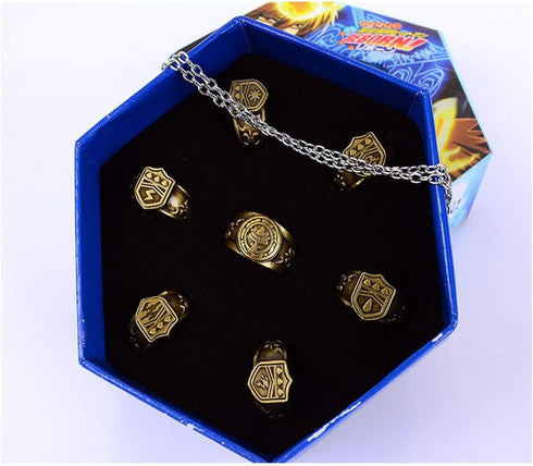 Katekyo Hitman Reborn Accessories - Set of Seven Rings and Necklace...