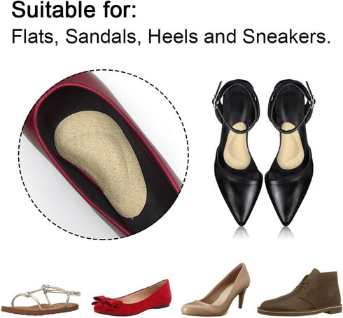 Dr. Foot's Arch Support Shoe Insoles for Flat Feet, Gel Arch Inserts for Plantar Fasciitis, Adhesive Arch Pad for Relieve Pressure and Feet Pain- ...