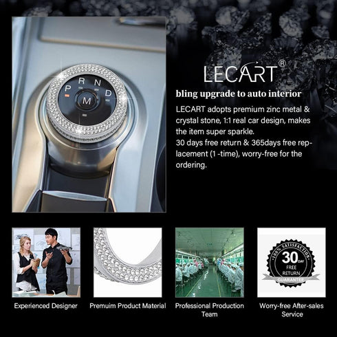 LECART for Ford Explorer Accessories Bling 2020 2021 2022 Crystal PRND Gear Shift Switch Knob Cover Auto Interior Decoration Trim Glitter Sticker ...