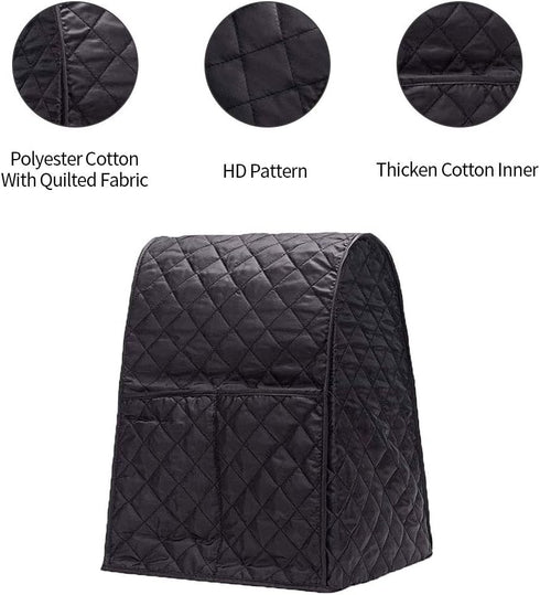 Kitchen Aid Mixer Cover, Black Mixer Covers, Stand Mixer Accessories Compatible With Kitchenaid Hamilton Mixers, Mixer Dust Cover Fits Fits All Ti...