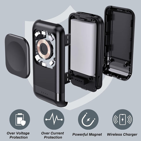 leChivée Portable Watch Charger for Samsung Watch, Watch Charger for Galaxy Watch 6/5/4/3, 6000 mAh Watch and Phone Charger for Samsung S24/S23/ S...