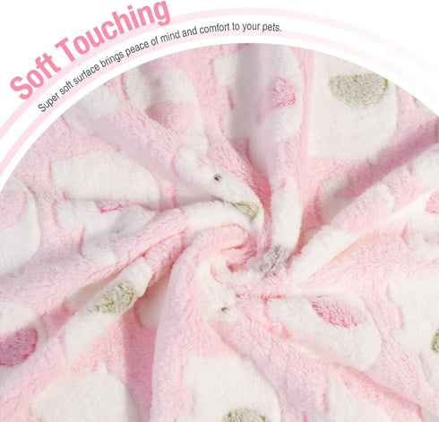 Pet Soft 1 Pack 3 Blankets Dog Blankets Small - Fluffy Cats Dogs Blankets for Small Dogs, Cute Print Pet Throw Puppy Cozy Blankets 3 Pack (Elephan...