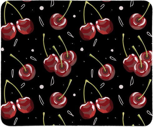Cherry Print Black Mouse Pads,Funky Cherry Personalized Mouse Mat Design,Small Mouse pad for Desk Home Office Gaming Working,Home Decor Accessorie...