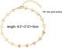 Gold Ankle Bracelets for Women 14K Gold Plated Beaded Heart Chain Simulated Pearl Anklets for Women Waterproof...