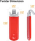 T-Post Clip Tool: Fence Wire Twisting and Fencing Tool with Red Rubber-Coated Handle - Easy to Use and Time-Saving (2 pcs)...