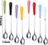 Mixing Spoons Set of 8, Stainless Steel Iced Teaspoons with Ceramic Handle 7.6-Inch Long Soup Tablespoons Espresso Coffee Spoons Candy-Colored, Mi...