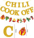 Chili Cook Off banner Decorations, cooking Chili Contest Tasting Competition Party Banners Chili Festival Party Supplies for Kitchen decorations f...