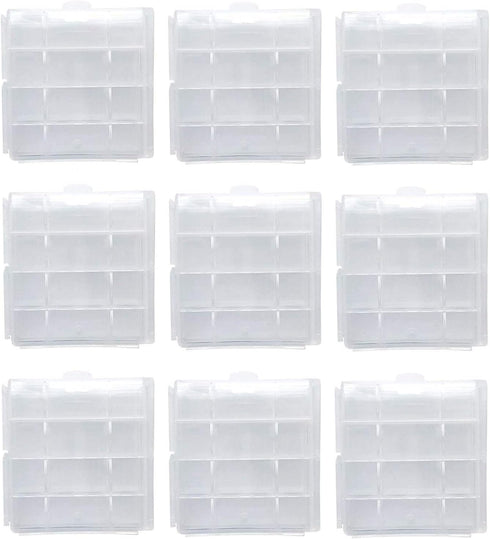 Battery Case AA/AAA Battery Holder Container Compact Portable Organizer Storage Case Insulative Plastic Clear Protective Battery Case for Travelli...