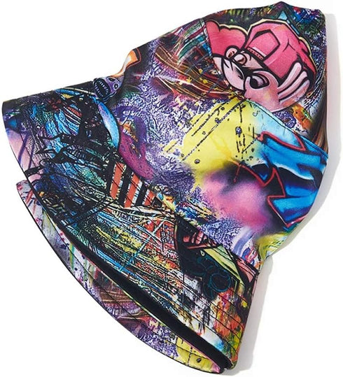 Quanhaigou Reversible Printed Bucket Hat,Summer Beach Outdoor Cap...