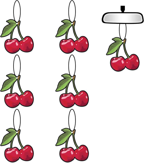 Cherry Car Air Fresheners, Funny Cherry Air Fresheners Long Lasting Cute Car Mirror Scented Hanging Car Decoration Ornaments Gift Interior Accesso...