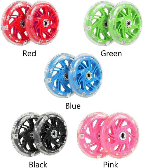 Training Wheels for Kids Bike, 1 Pair LED Flash Mute Bikes Training Wheels Children's Bicycle Adjustable Stabiliser Support Wheels for 12-20 Inch ...