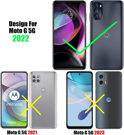 (3+3 For Motorola Moto G 5G 2022 (3 Pack) Tempered Glass Screen Protector and (3 Pack) Camera Lens Protector, 9H Hardness, 2.5D, Anti Scratch, HD ...