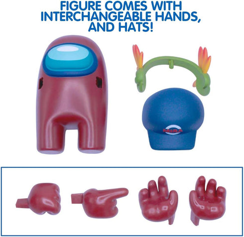 Just Toys LLC Among Us Action Figures Series 3 (Maroon w/Baseball Hat)...