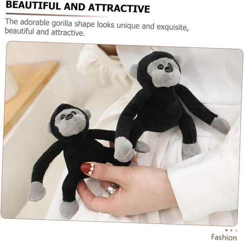2pcs Orangutan Keychain Stuffed Monkey Plush Monkey Keyrings Gorilla Keychains Plush Animals Keychains for Backpacks Monkey Stuffed Animal Plush G...