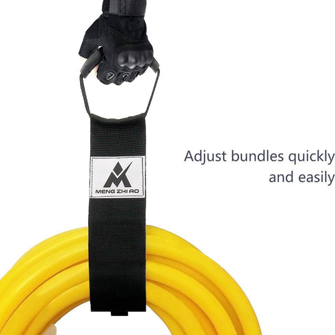 4 Pcs Heavy Duty Pool Vacuum Hose Storage Holder Garden Hose Organizer Hook and Loop Hose Strap Holder with Carrying Handle Perfect for Garden Hos...
