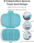 Holii Travel Pill Organizer, 8 Compartments Portable Pill Case, Daily Pill Box to Hold Vitamins, Small Pill Container for Pocket Purse Medicine Or...