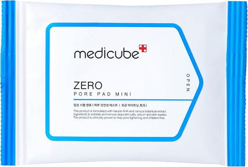Medicube Zero Pore Pads 2.0 (12 Pads)- Dual-Textured Facial Toner Pads for Exfoliation and Minimizing Pores with 4.5% AHA Lactic Acid & 0.45% BHA ...