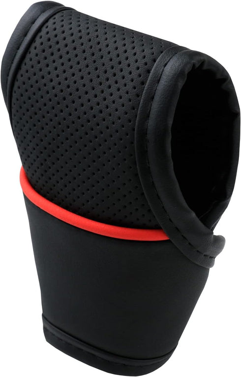 Gear Shift Knob Cover Gear Stick Shifter Lever Caps Car Lnterior Trim Accessories Leather Fits Most Manual Automatic Vehicles (Black+Red)...