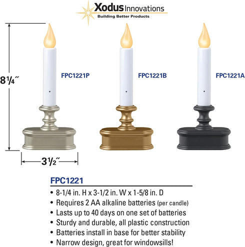 CANDLE LED TRADITION AGED BRNZ FPC1221A...