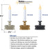CANDLE LED TRADITION AGED BRNZ FPC1221A...