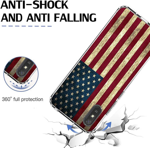 Case for Redmi 9A M2006C3LG/Redmi 9i M2006C3LII Case with Tempered Glass Screen Protector, Full Body Cute Floral Bumper Shockproof Protective Phon...