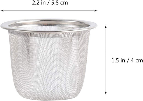 Luxshiny 8Pcs Teapot Tea Strainer Insert Stainless Steel Tea Filter Metal Mesh Infuser Loose Tea Leaves Strainer Replacement for Tea Pot Tea Kettl...