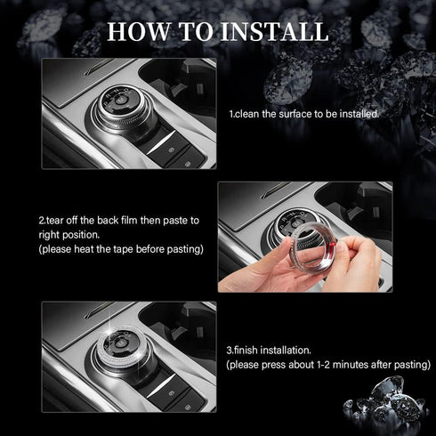 LECART for Ford Explorer Accessories Bling 2020 2021 2022 Crystal PRND Gear Shift Switch Knob Cover Auto Interior Decoration Trim Glitter Sticker ...