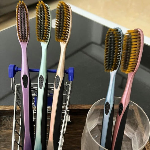 Huge Head Toothbrush Soft Toothbrush Large Long Head Whitening Teeth (Blue 1 PCS)...