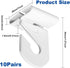 White Suspended Ceiling Hooks 10 Pairs Metal Ceiling Hanging Hook,Ceiling Grid Clips for Offices Home Plants Decorations,T-Bar Suspended Ceiling H...