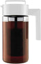 Takeya Patented Deluxe Cold Brew Coffee Maker with White Lid Airtight Pitcher, 1 Quart, White...