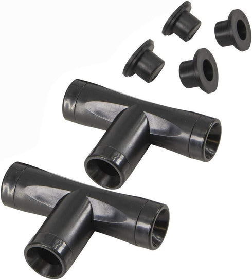 Cuckoo Irrigation System Hose Quick Connector 3/8" DiameterTee&Plug Connectors Hose Fittings Garden Hose Adapter Black (Tee&Plug)...