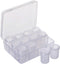 Segbeauty Gem Organizer Box, Clear Bead Container 12 Compartments with Secure Lids, Empty Plastic Display Case Jewelry Organizer Transparent Nail ...
