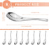 8Pcs Thickened Heavy-Weight Soup Spoons, 18/8 Stainless Steel Asian Soup Spoon Table Spoons Silverware for Soup, Ramen, Pho, Cereal, Ice Cream (Si...