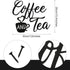 Ferraycle Coffee Sign Metal Hanging Wall Art 12 x 10.2 Inch Black Wall Decor Cafe Bar Letter Sign for Cafe Farmhouse Kitchen(Coffee and Tea)...