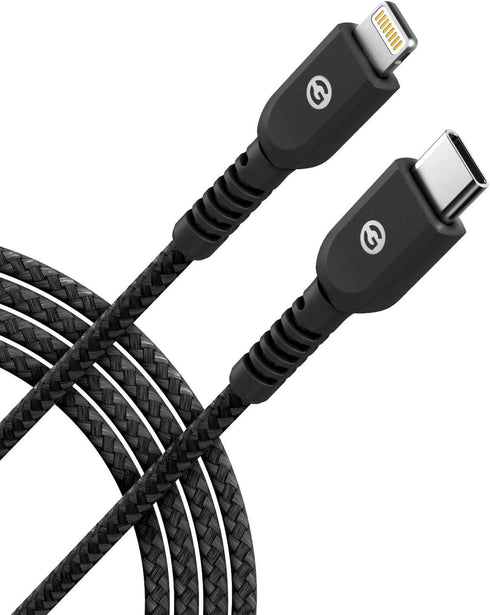 Galvanox iPhone Car Charger with Cable (Apple MFi Certified) 18W Ultra Fast Charging Power Adapter with 6ft Braided USB-C to Lighting Cord (Compat...