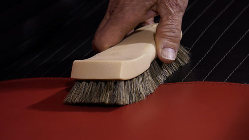 303 Upholstery Brush - Horse Hair Bristles - Tough On Stubborn Stains, Gentle On Delicate Fabrics - Contoured, Ergonomic Design - Leather Seats, C...