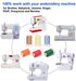 Simthread Glow-in-The-Dark Embroidery Machine Thread, 6 Colors, 1000 Yards, 30WT, 100% Polyester with Long-Lasting Glow - Perfect for Music Festiv...