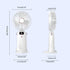 Portable Handheld Fan, 3-in-1 Handheld 5-Speed USB Rechargeable Folding Fan with Base & Digital Display, Foldable Fan for Commuting, Travel, White...