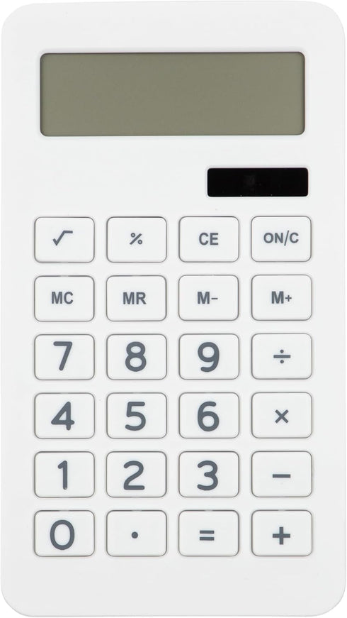 JAM PAPER Desktop Calculator - 10 Digit LCD Display - 3 3/4 x 6 3/4 Inches - White - Sold Individually...