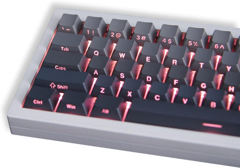 Grey Gradient Keycaps, Pbt Doubleshot Cherry Profile Keycaps, Side Printed Keycaps, Backlit Shine Through Keycaps,136 Keys Keycap Set for Mechanic...