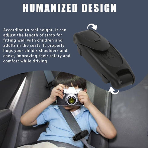 4Pcs Seatbelt Adjuster, Non-Slip Comfort Shoulder Neck Strap Positioner, Car Seat Belt Clips Protect Shoulder and Neck for Kids/Adults, Universal ...