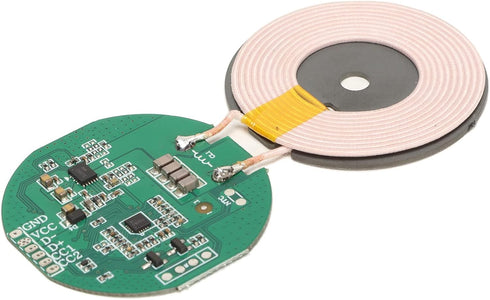 Wireless Charging Receiver Module, 15W Wireless Charging Circuit Board Coil Charger, PCBA Circuit Board with Coil for DIY, Overvoltage, Overcurren...