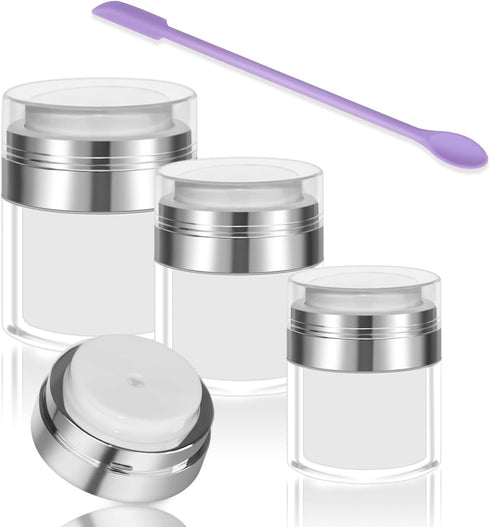 Airless Pump Jars, Travel Vacuum Cream Bottle, Airless Pump Bottles, Refillable Moisturizer Vacuum Bottle, Empty Cosmetic Dispenser with Pump for ...