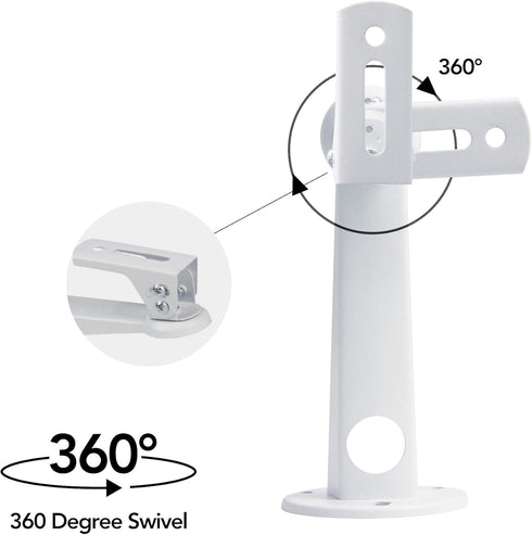 Mini Projector Wall Mount/Projector Hanger/CCTV Security Camera Housing Mounting Bracket(White) - for CCTV/Camera/Projector/Webcam - with Load 11 ...