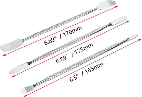 3pcs Metal Spudger Set Metal Spudger Dual Ends Opening Pry Tools Professional Opening Repair Pry Tool Pry Bar Disassemble Hand Tool Kit for Electr...