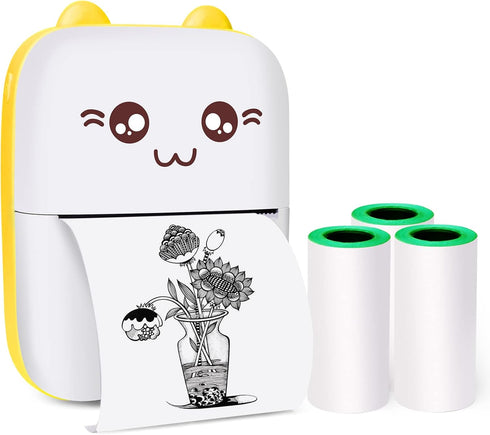 Mini Pocket Printer, Gifts for kids, Portable Thermal Printer for Pictures/Retro Photos/Receipts/Notes/Lists/Label/ Memo/QR Codes, Bluetooth Wirel...