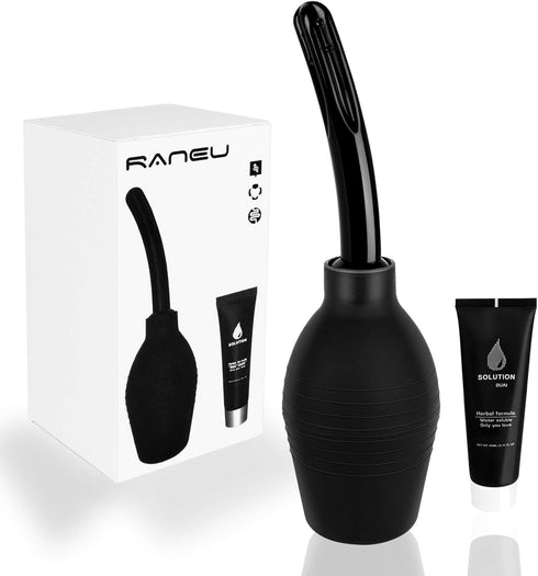 RANEU Enema Bulb Kit with Lube Anal Douche Superior Materials Douche for Men Women Made of Comfortable Material...